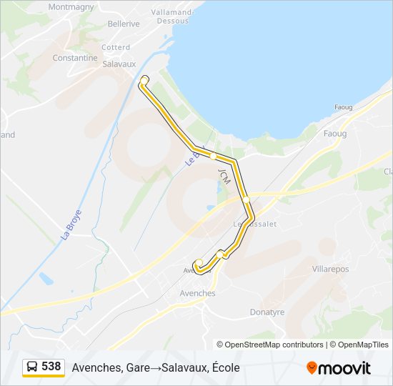 538 Bus Line Map