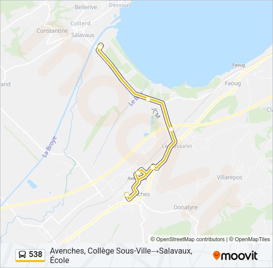 538 Bus Line Map
