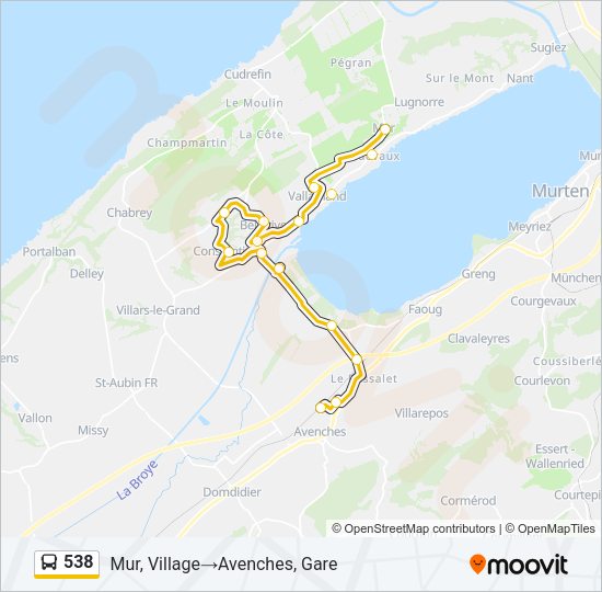 538 Bus Line Map