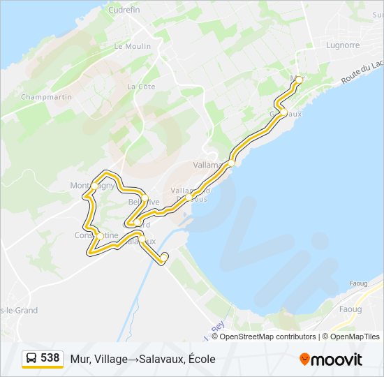 538 Bus Line Map