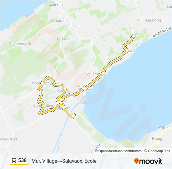 538 Bus Line Map