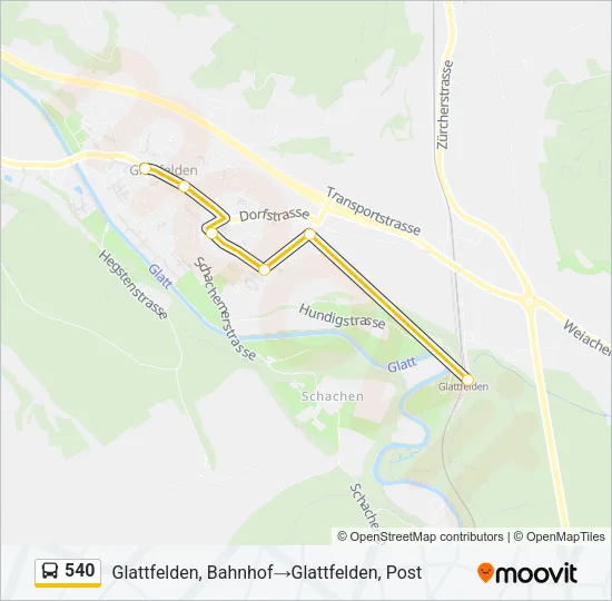 540 Bus Line Map