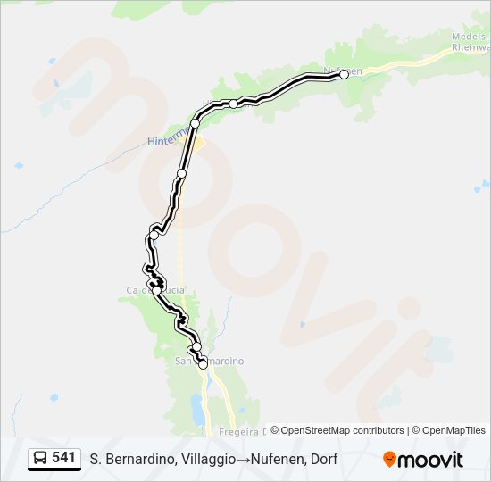 541 Bus Line Map