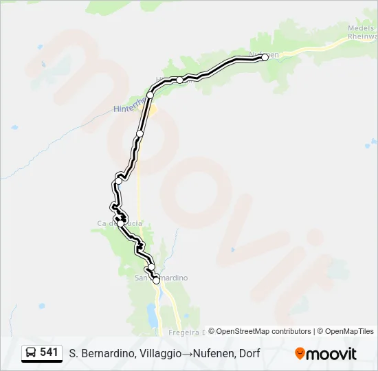 541 Bus Line Map