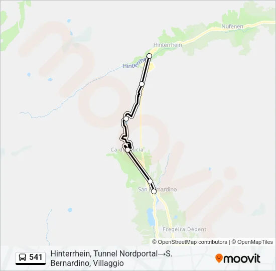 541 Bus Line Map