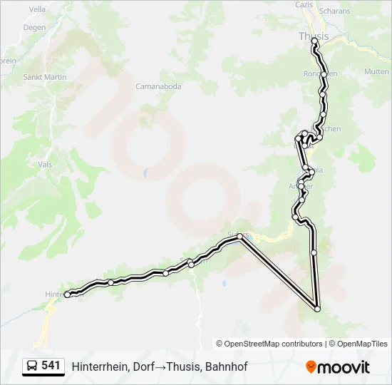 541 Bus Line Map
