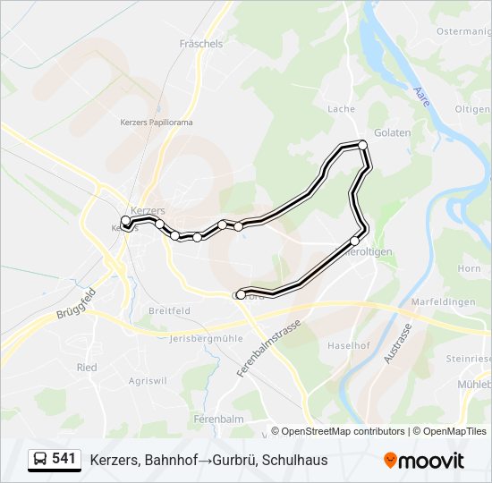 541 Bus Line Map