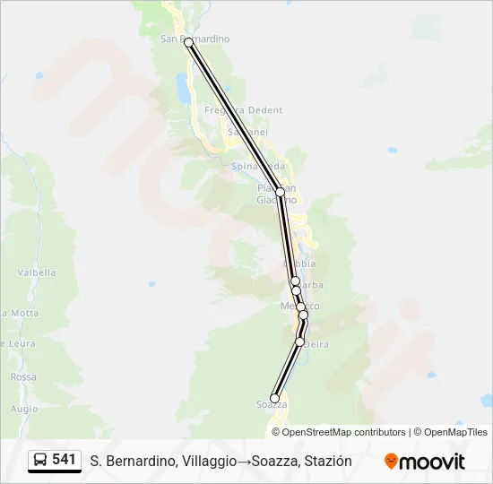 541 Bus Line Map