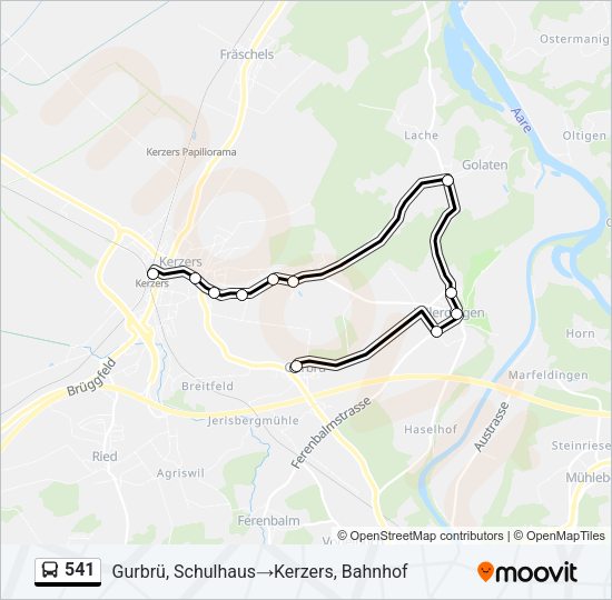 541 Bus Line Map