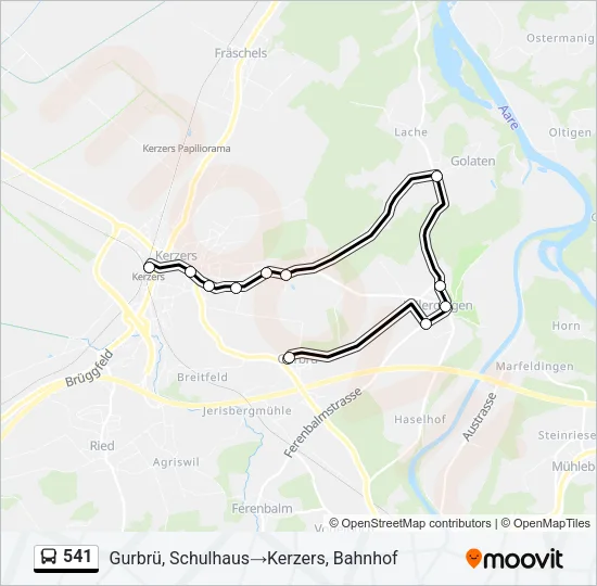 541 Bus Line Map