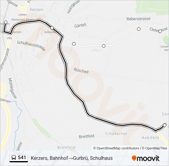 541 Bus Line Map