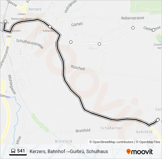 541 Bus Line Map