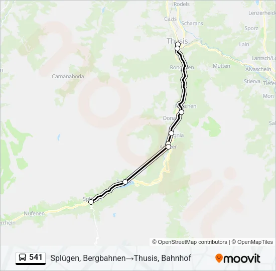 541 Bus Line Map