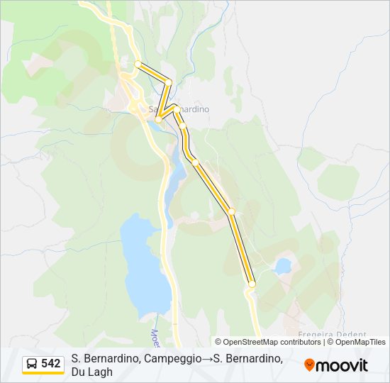 542 Bus Line Map