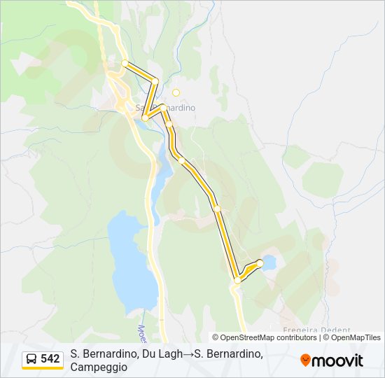 542 Bus Line Map