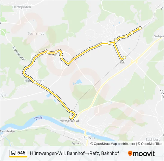 545 Bus Line Map