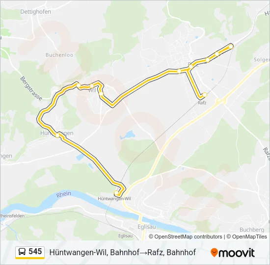 545 Bus Line Map