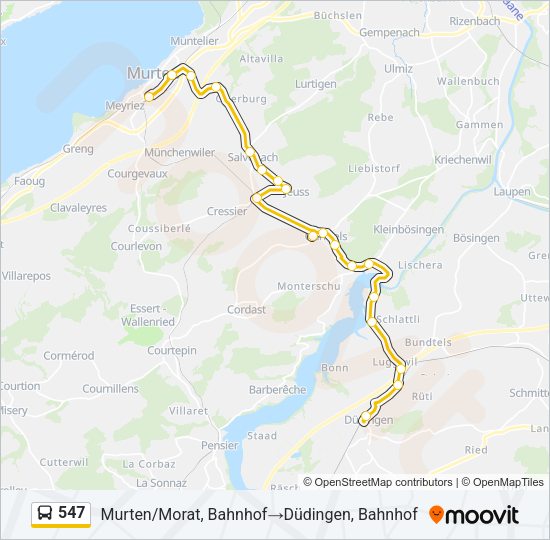 547 Bus Line Map