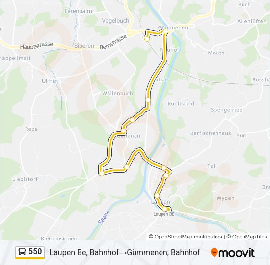 550 Bus Line Map