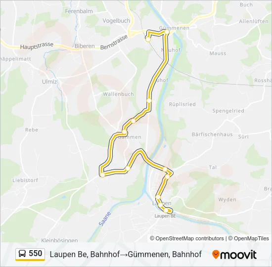550 Bus Line Map