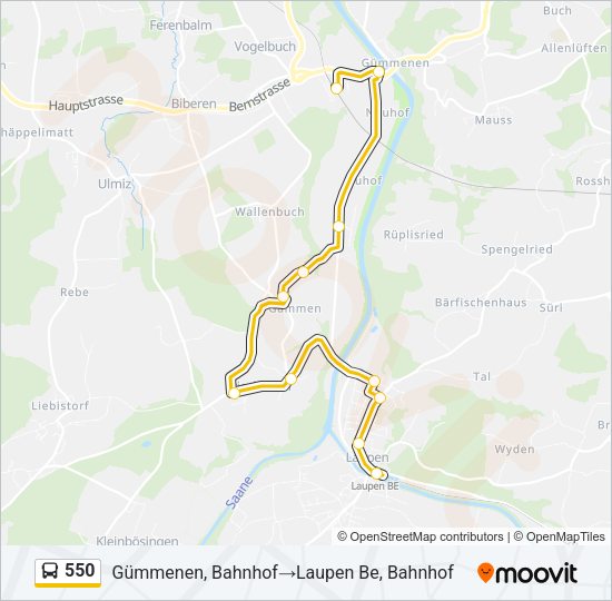 550 Bus Line Map