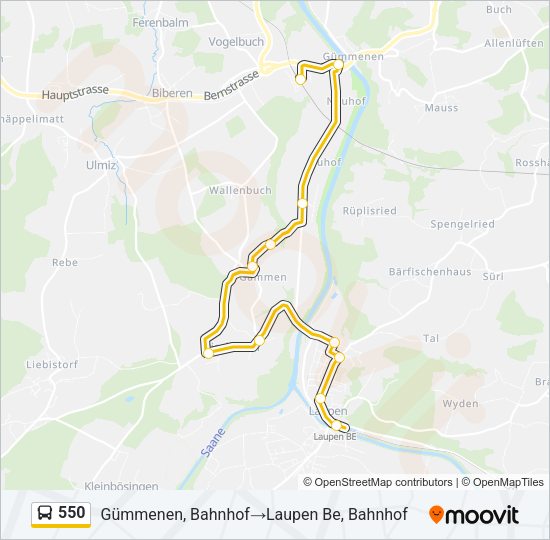 550 Bus Line Map