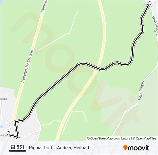 551 Bus Line Map