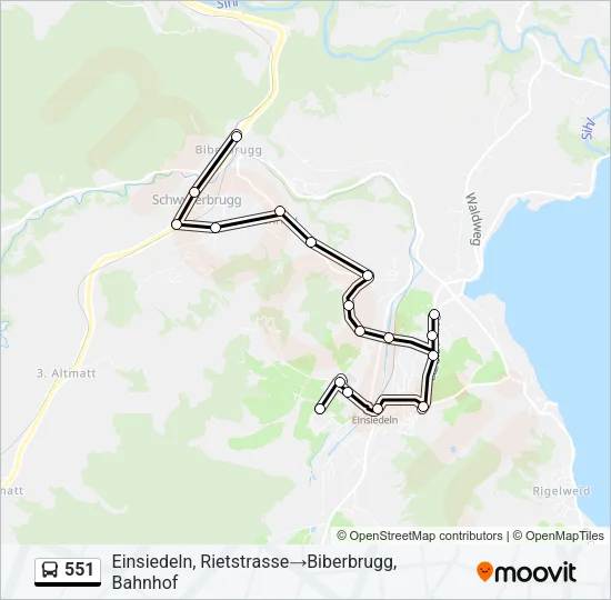 551 Bus Line Map