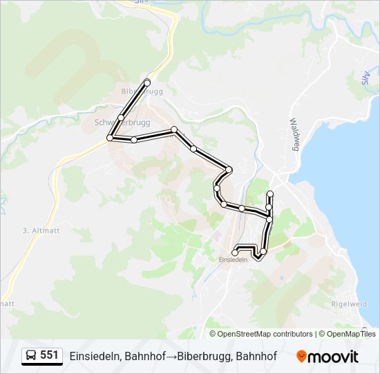 551 Bus Line Map