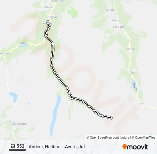 552 Bus Line Map