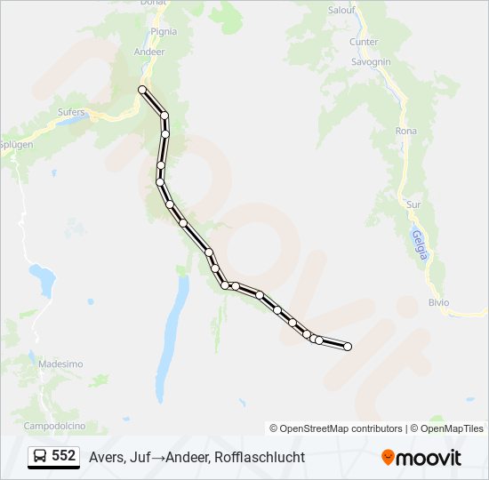 552 bus Line Map