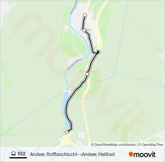 552 bus Line Map