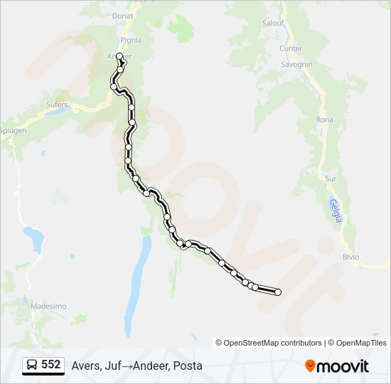 552 Bus Line Map