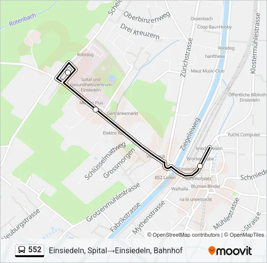 552 Bus Line Map