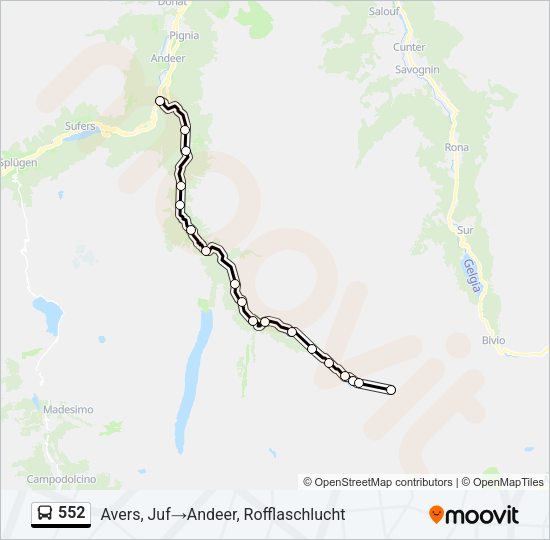 552 Bus Line Map