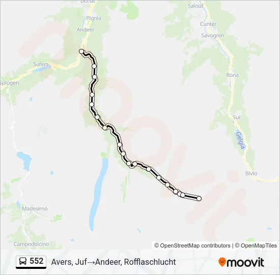 552 Bus Line Map
