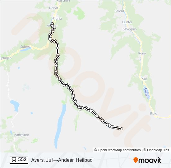 552 Bus Line Map