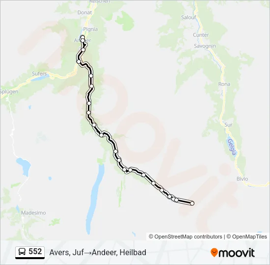 552 Bus Line Map