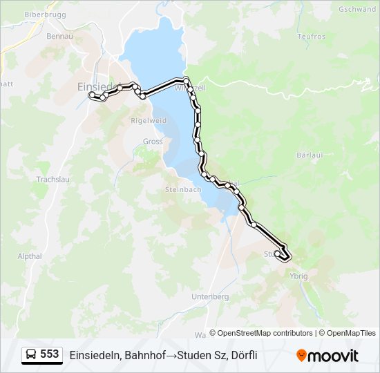 553 Bus Line Map
