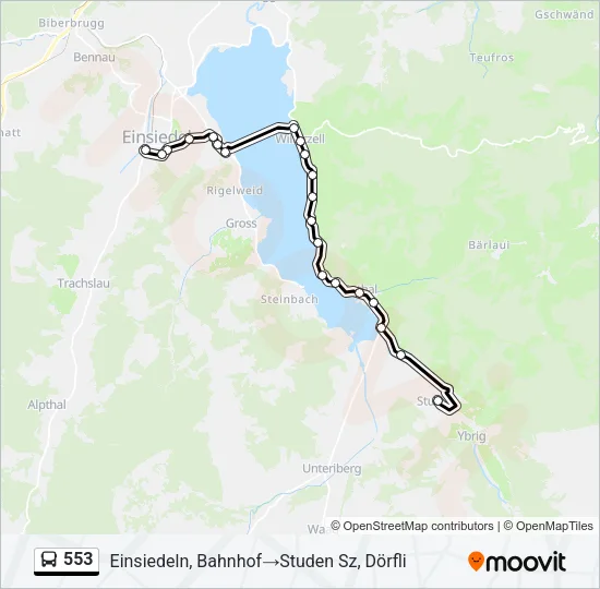 553 Bus Line Map