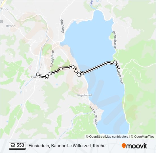 553 Bus Line Map