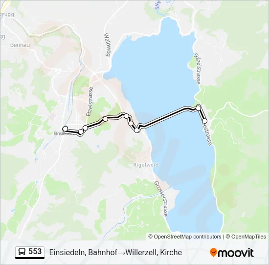 553 Bus Line Map
