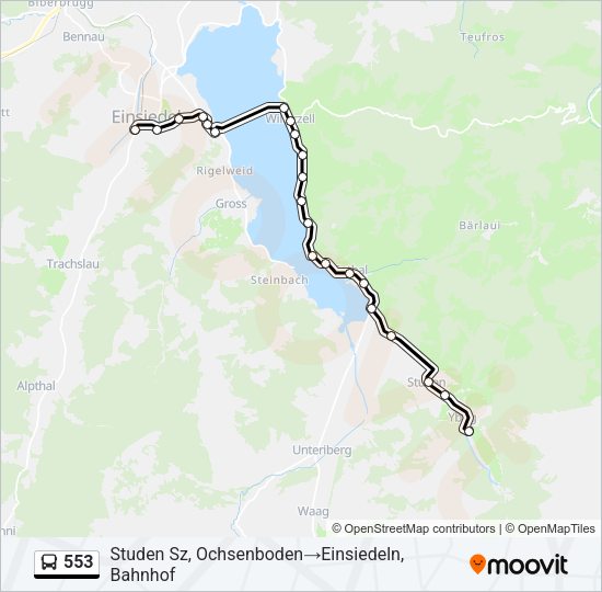 553 Bus Line Map