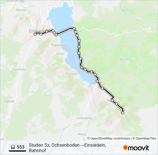553 Bus Line Map