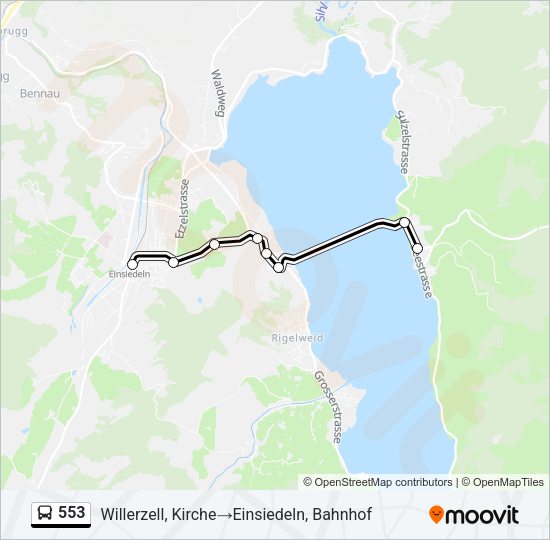553 Bus Line Map