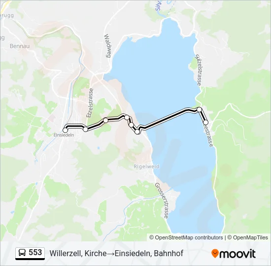 553 Bus Line Map