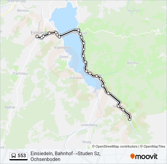 553 Bus Line Map