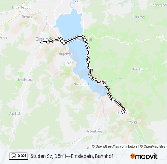 553 Bus Line Map