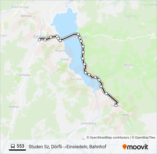 553 Bus Line Map