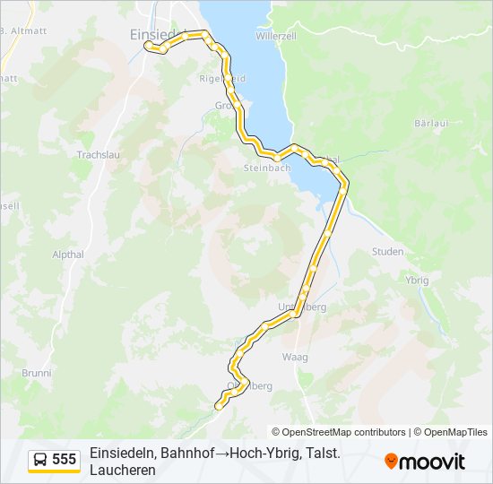 555 bus Line Map